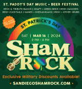 SHaMROCK San Diego March 16 2-11pm